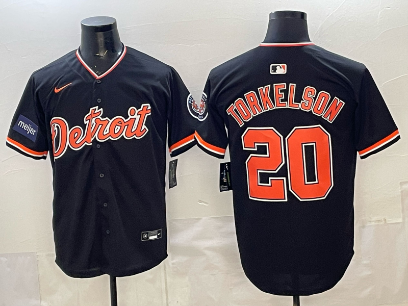 Men Detroit Tigers #20 Torkelson black Game Nike MLB Jersey0321001015
